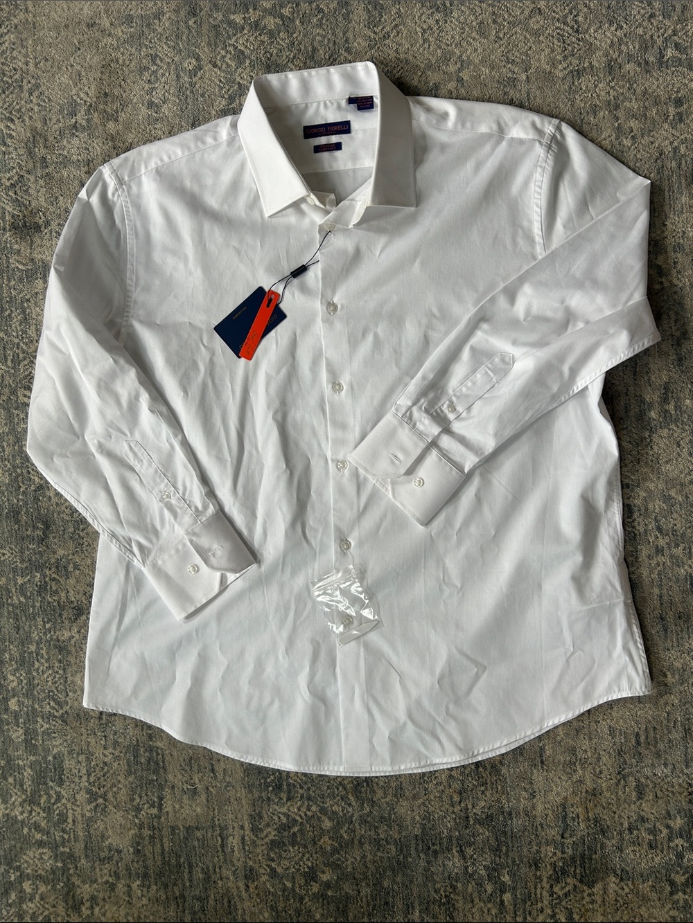 NWT Giorgio Fiorelli White Long-Sleeve Dress Shirt